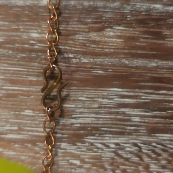 Solar Agate Druzy and Prenhite Copper Electroform Necklace - Picture 6 of 6